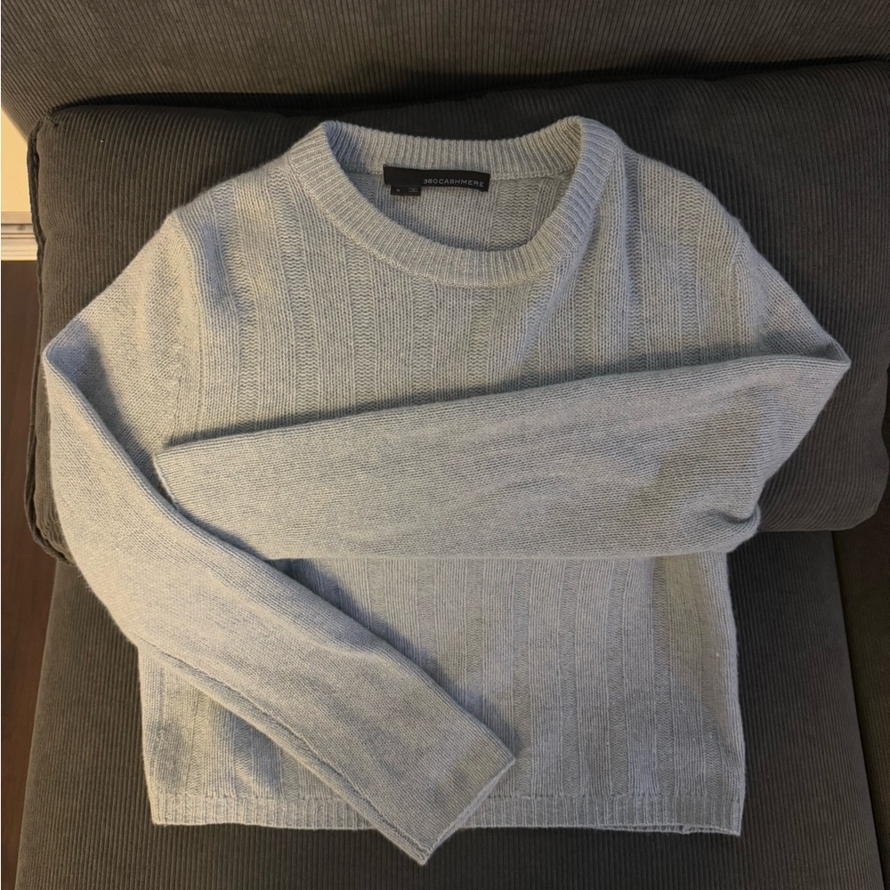 360 Cashmere Light Blue Sweater